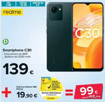 Carrefour realme Smartphone C30 offerta