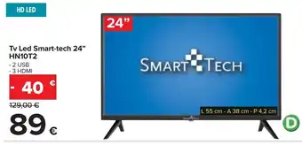 Carrefour Tv Led Smart-tech 24" HN10T2 offerta