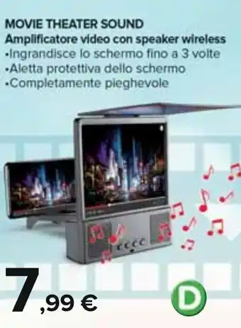 Carrefour Cellularline MOVIE THEATER SOUND Amplificatore video con speaker wireless offerta