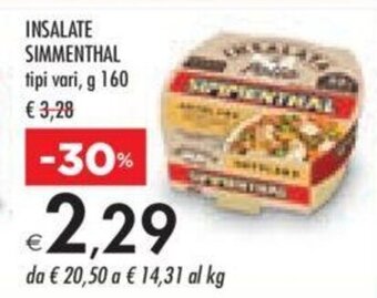 Bennet INSALATE SIMMENTHAL tipi vari, g 160 offerta