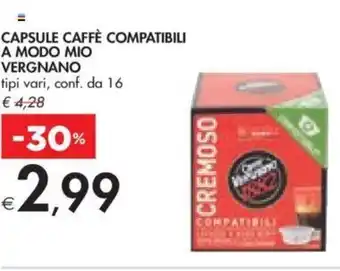 Bennet CAPSULE CAFFÈ COMPATIBILI A MODO MIO VERGNANO tipi vari, conf. da 16 offerta