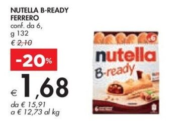Bennet NUTELLA B-READY FERRERO conf. da 6, g 132 offerta
