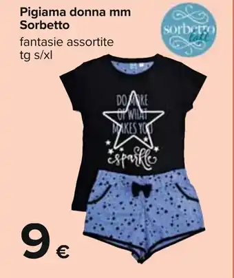Carrefour Pigiama donna mm Sorbetto offerta