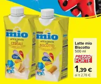 Carrefour Latte mio Biscotto 500 ml offerta