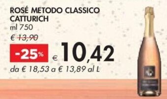 Bennet ROSÉ METODO CLASSICO CATTURICH ml 750 offerta