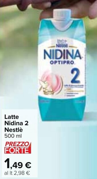 Carrefour Latte Nidina 2 Nestlè 500 ml offerta
