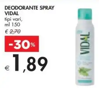 Bennet DEODORANTE SPRAY tipi vari, ml 150 offerta