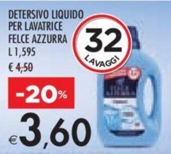 Bennet DETERSIVO LIQUIDO PER LAVATRICE FELCE AZZURRA L 1,595 offerta