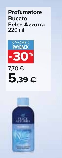 Carrefour Profumatore Bucato Felce Azzurra 220 ml offerta