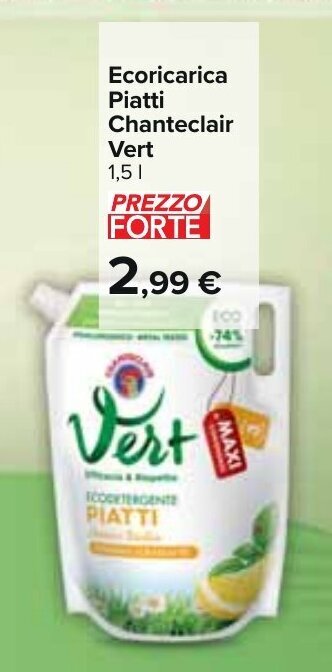 Carrefour Ecoricarica Piatti Chanteclair Vert 1,5 l offerta