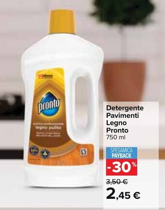Carrefour Detergente Pavimenti Legno Pronto 750 ml offerta