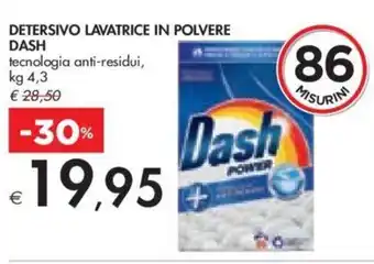 Bennet DETERSIVO LAVATRICE IN POLVERE DASH kg 4,3 offerta