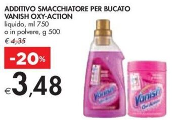 Bennet ADDITIVO SMACCHIATORE PER BUCATO VANISH OXY-ACTION liquido, ml 750 offerta