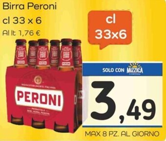 Famila Birra Peroni cl 33 x 6 offerta