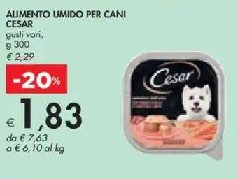Bennet ALIMENTO UMIDO PER CANI CESAR gusti vari, g 300 offerta