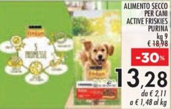 Bennet ALIMENTO SECCO PER CANI ACTIVE FRISKIES PURINA kg 9 offerta