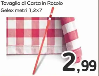 Famila Tovaglia di Carta in Rotolo Selex metri 1,2x7 offerta