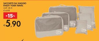 Bennet SACCHETTI DA VIAGGIO ENJOY YOUR TRAVEL conf. da 6 offerta