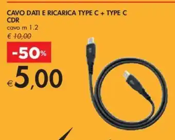 Bennet CAVO DATI E RICARICA TYPE C + TYPE C CDR offerta