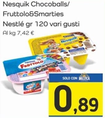 Famila Nesquik Chocoballs/ Fruttolo&Smarties Nestlé gr 120 vari gusti offerta