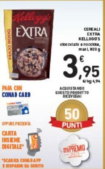 Conad CEREALI EXTRA KELLOGG'S 800 g offerta