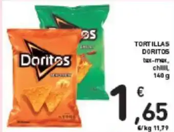 Conad TORTILLAS DORITOS tax-max,chill 140 g offerta