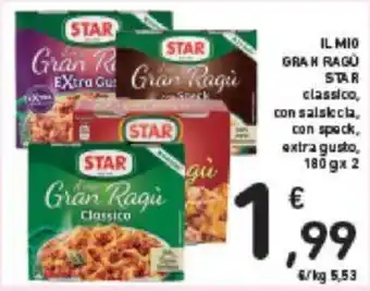 Conad IL MIO GRAH RAGÙ STAR 180 g x 2 offerta