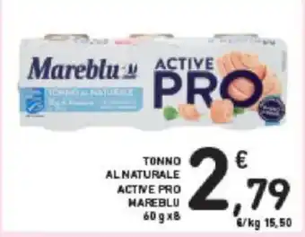 Conad TONNO AL NATURALE ACTIVE PRO Mareblu 60 g x 8 offerta