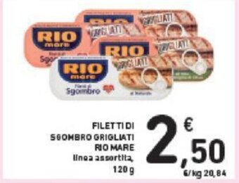Conad FILETTI DI SGOMBRO GRIGLIATI RIO MARE 120 g offerta