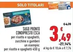 Conad City Esca sugo pronto condipresto offerta