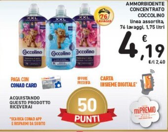 Conad AMMORBIDENTE CONCENTRATO COCCOLINO 1,75 litri offerta