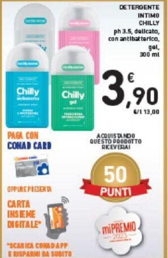Conad DETERGENTE INTIMO CHILLY 300 ml offerta