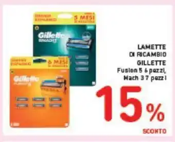Conad LAMETTE DI RICAMBIO GILLETTE Fusion 56 pazzi Mach 37 pezzi offerta