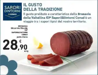Conad BRESAOLA DELLA VALTELLINA IGP SAPORIADINTORNI offerta