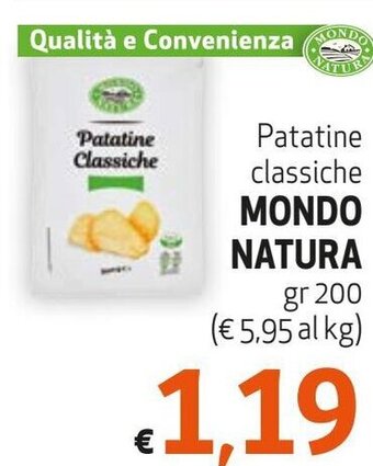 Maxi Family Patatine Classiche MONDO NATURA gr 200 offerta