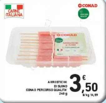 Conad ARROSTICINI DI SUINO CONAD PERCORSO QUALITA” 240 g offerta