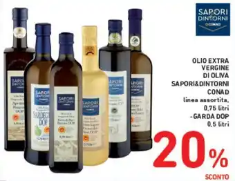 Conad OLIO EXTRA VERGINE DI OLIVA SAPORI&DINTORNI CONAD 0,5 litri offerta