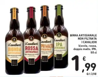 Conad BIRRA ARTIGIANALE NON FILTRATA I CAVALIERI 50 cl offerta