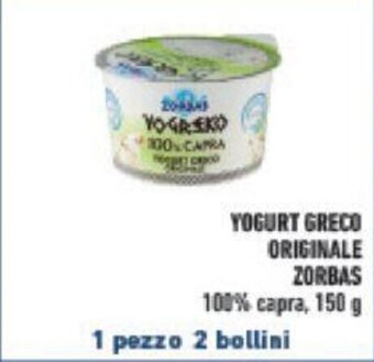 Conad YOGURT GRECO ORIGINALE ZORBAS 150 g offerta