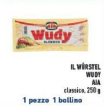 Conad IL WÜRSTEL WUDY AIA classico, 250 g offerta