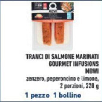 Conad TRANCI DI SALMONE MARINATI GOURMET INFUSIONS MOWI 220 g offerta