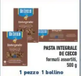 Conad PASTA INTEGRALE DE CECCO 250 ml offerta