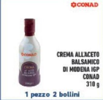 Conad CREMA ALL'ACETO BALSAMICO DI MODENA IGP CONAD 310 g offerta