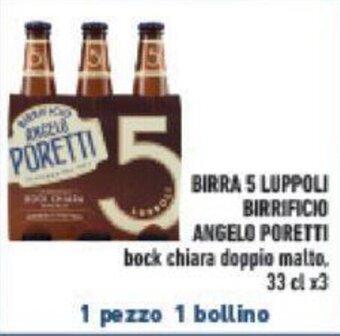 BIRRA 5 LUPPOLI BIRRIFICIO ANGELO PORETTI 33 cl x3