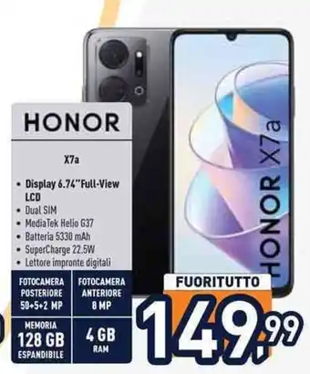 Unieuro HONOR X7a offerta