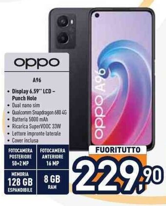 Unieuro oppo A96 offerta
