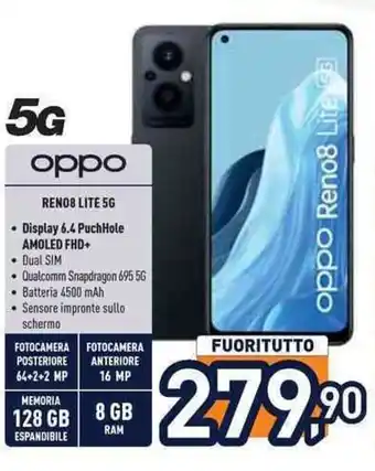 Unieuro oppo REN08 LITE 5G offerta