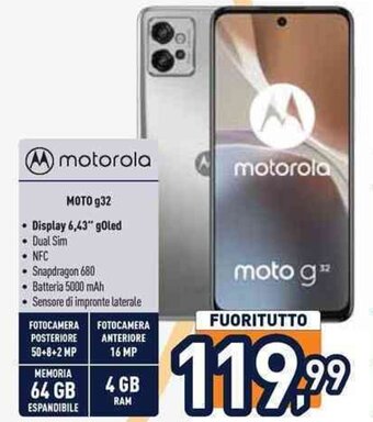 Unieuro motorola MOTO g32 offerta