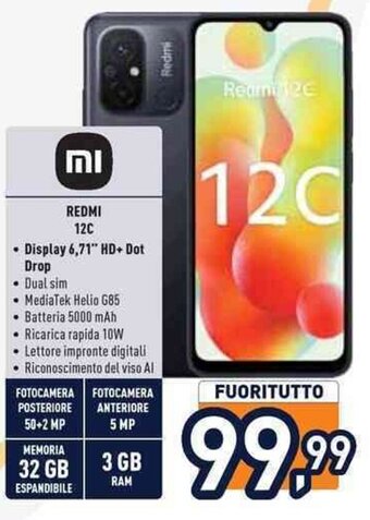 Unieuro REDMI 12C offerta