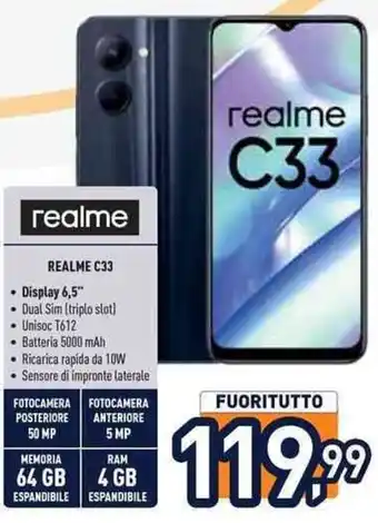 Unieuro REALME C33 offerta